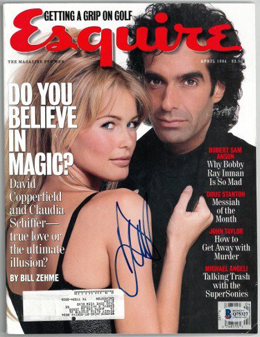 David Copperfield Autographed Signed Esquire Full Magazine April 1994- Beckett/BAS #Q75327 (Do You Believe in Magic?)