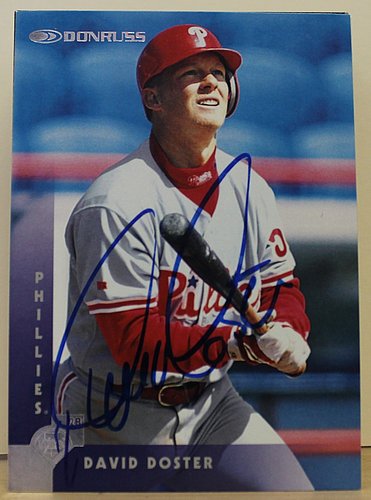 David Doster Philadelphia Phillies Autographed Signed 1997 Donruss