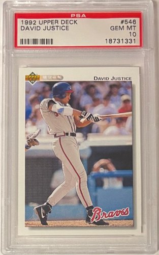 Dave/David Justice Autographed Signed Gray TB Custom Stitched Pro
