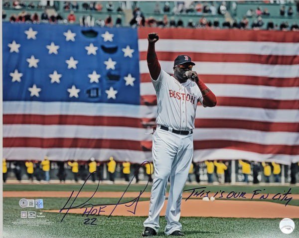 David Ortiz & Pedro Martinez Red Sox Signed 16x20 Matted & Framed