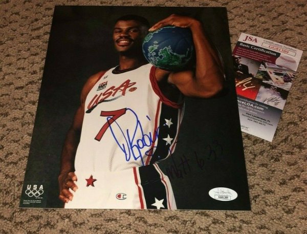 david robinson signed basketball