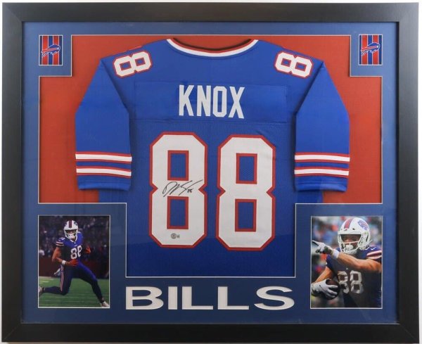 BUFFALO BILLS DAWSON KNOX #88 TE SIGNED BLACK JERSEY BILLS MAFIA JSA WITNESS