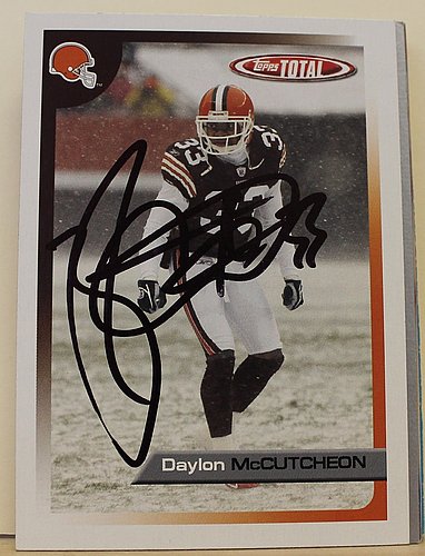 Daylon McCutcheon Cleveland Browns Autographed Signed 2005 Topps Total Card #68 - COA Included