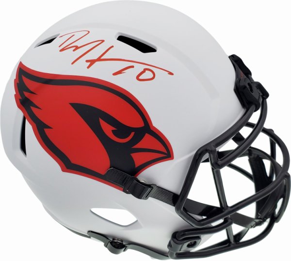 Deandre Hopkins Autographed Signed Arizona Cardinals Lunar Eclipse White Full Size Replica Speed Helmet Beckett Beckett Qr