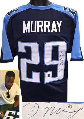Demarco Murray Autographed Signed Navy Blue Custom Stitched Pro