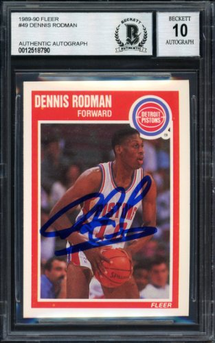 Detroit Pistons Dennis Rodman Autographed Pro Style Blue Jersey JSA  Authenticated - Tennzone Sports Memorabilia