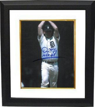 Framed Denny Mclain Autographed Signed Inscribed Detroit Tigers