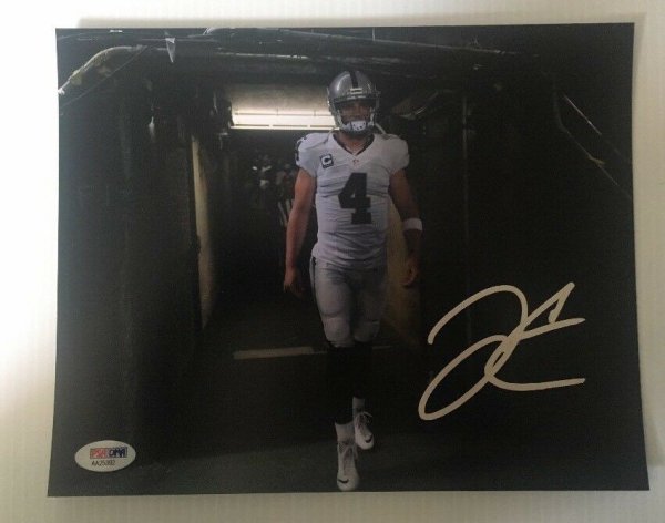 derek carr autographed jersey