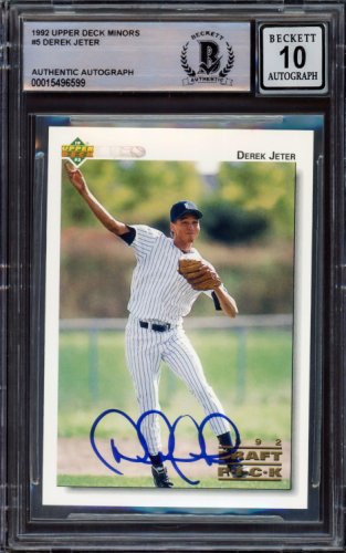 Derek Jeter Autographed and Framed Authentic Russell Jersey Steiner Sports  Holo