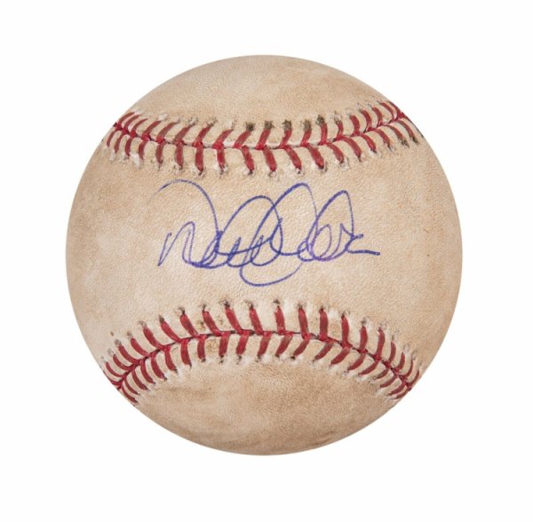 Derek Jeter Autographed New York Cap Tip 16x20 Baseball Photo