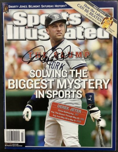 Derek Jeter Autographed Signed Sports Illustrated Magazine Psa Dna Autograph Hof 2020 Mint
