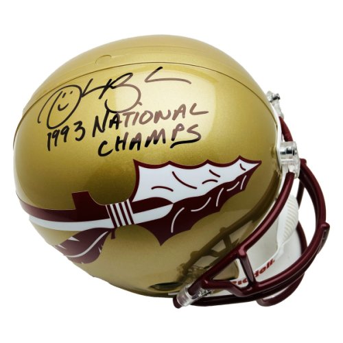 Derrick Brooks Florida State Seminoles Autographed Signed Full Size Replica Helmet with 1993 National Champs Inscription - PSA/DNA Authentic