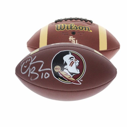Derrick Brooks Florida State Seminoles Autographed Signed Wilson Logo Football - PSA/DNA Authentic