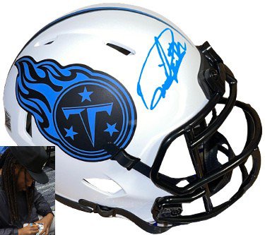 Derrick Henry Autographed Signed Tennessee Titans Lunar Eclipse Speed Mini  Helmet #22- Beckett Witnessed