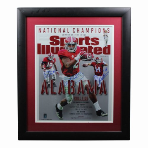 Derrick Henry, Reggie Ragland and Jake Coker Autographed Signed Alabama Crimson Tide Framed 2015 National Championship Sports Illustrated Commemorative Issue 16x20 Photo - Certified Authentic