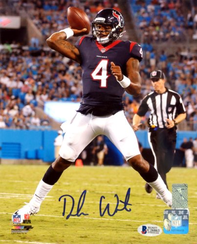 Deshaun Watson Autographed Houston Texans Red XL Jersey JSA 22315