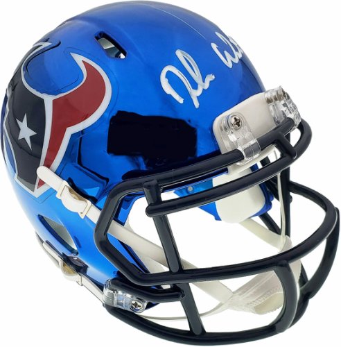 Deshaun Watson Autographed Signed Houston Texans Blue Chrome Speed Mini Helmet Beckett Beckett #137900