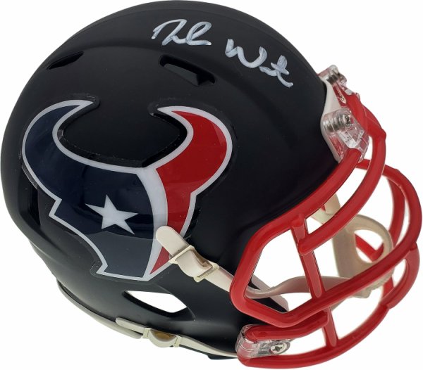 Deshaun Watson Autographed Signed Houston Texans Matte Black Speed Mini Helmet Beckett Beckett