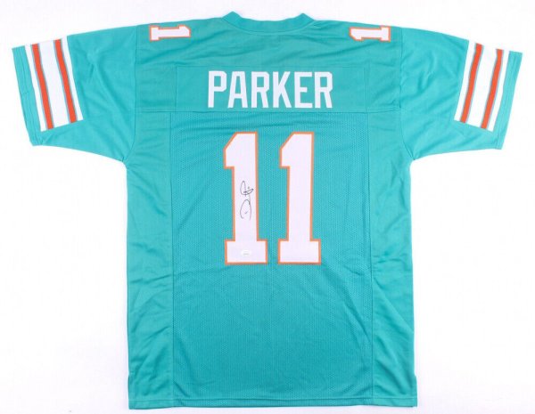 DeVante Parker Autographed Miami Dolphins Football NFL Jersey JSA – Meltzer  Sports