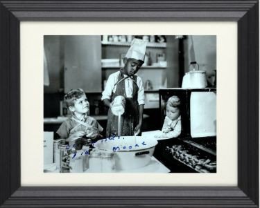 Dick/Dickie Moore Autographed Signed Our Gang/The Little Rascals B&W 8x10 Photo Custom Framing- Pristine Auctions LOA (w/best wishes)