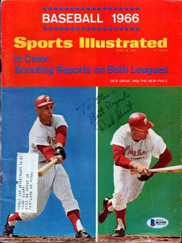 Dick Groat Autographed Signed Sports Illustrated Magazine Philadelphia Phillies To Stan Beckett Beckett