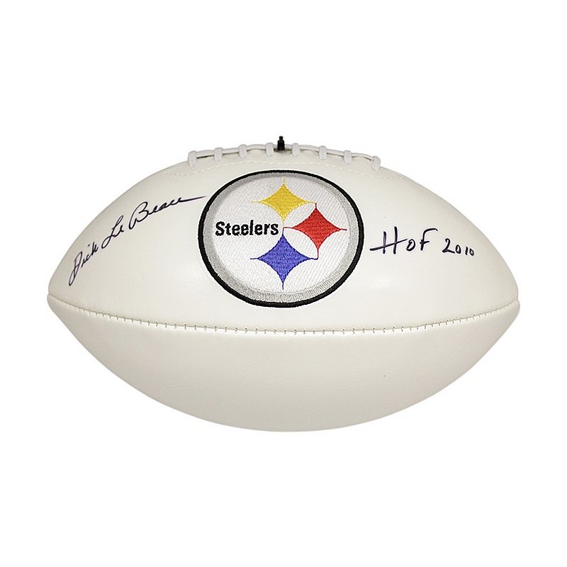 Dick Le Beau Autographed Signed Pittsburgh Steelers White Panel Football HOF 2010 Inscription - PSA/DNA Certified Authentic