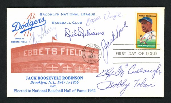 Dick Williams Autographed Signed , Larry Sherry, Ozzil Virgil, Jack Krol, Bobby Tolan & Clyde Mccollough First Day Cover #156787
