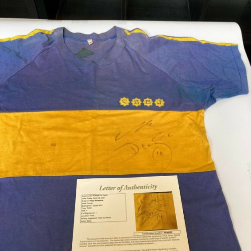Diego Maradona Autographed Signed Vintage 1981 Playing Days Boca Juniors Game Jersey JSA COA