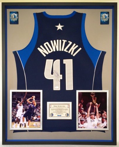 dirk nowitzki framed jersey