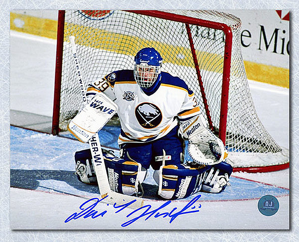 Dominik Hasek Buffalo Sabres Autographed Signed Butterfly Save 8x10 Photo