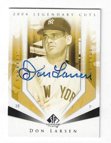 Framed Autographed/Signed Don Larsen 33x42 New York Pinstripe Baseball  Jersey JSA COA - Hall of Fame Sports Memorabilia