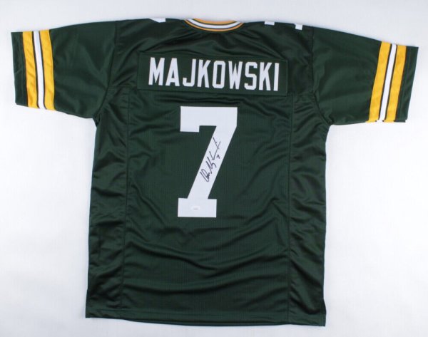 Don Majkowski Autographed Signed Packers Jersey (JSA COA) Green Bay's Pre Brett Favre Q.B.