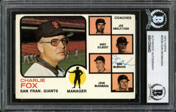 Don Mcmahon San Francisco Giants 1973 Cooperstown Baseball 