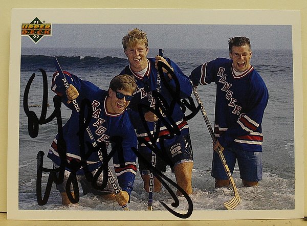 Doug Weight & Steven Rice New York Rangers Dual Autographed Signed 1991-92 Upper Deck Card - COA Included
