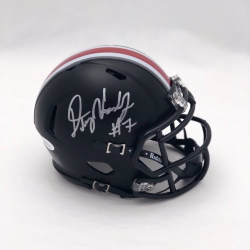 Certified Authentic Dwayne Haskins Ohio State Buckeyes Autographed Camo Mini Helmet 