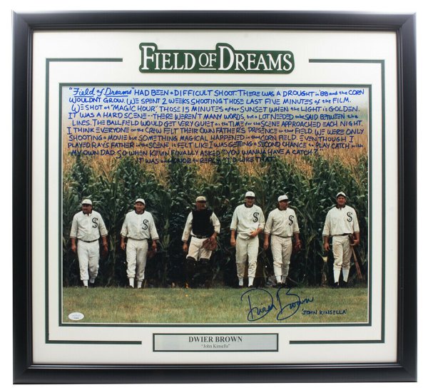 Dwier Brown Signed 11x14 Field Of Dreams Spotlight Photo Is This Heaven Inscription PSA 