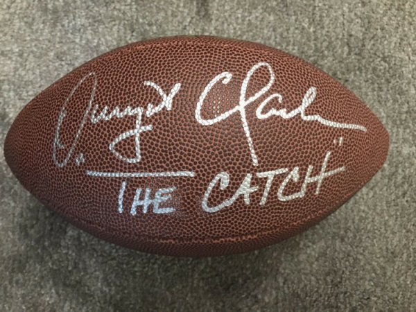 Dwight clark autographed football clearance