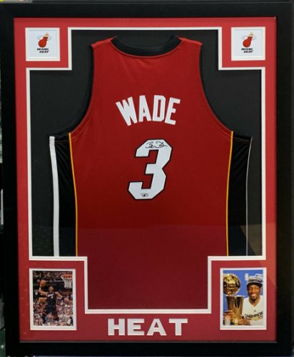 Dwyane Wade Autographed Signed Miami Heat Authentic Pro Framed Jersey Auto Fanatics COA