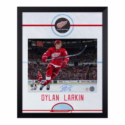 Dylan Larkin Detroit Red Wings Autographed Signed Hockey 20x24 Puck Frame