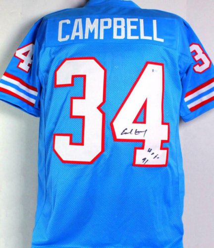 earl campbell autographed jersey