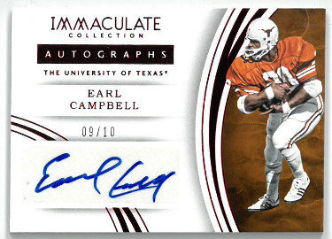 earl campbell autographed football