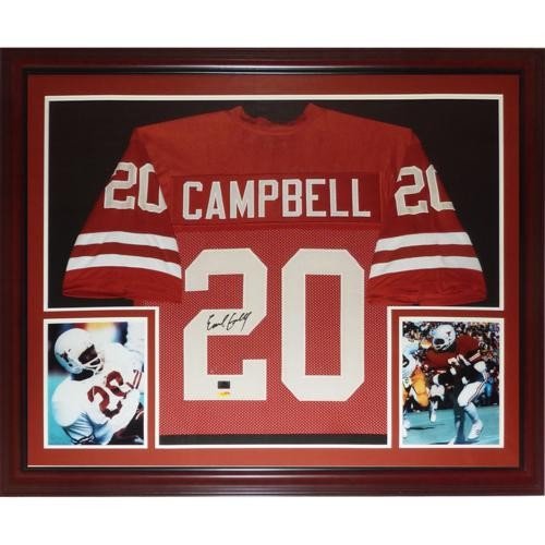 Earl Campbell Autographed Signed Texas Longhorns (Orange #20) Deluxe Framed Jersey - Tristar