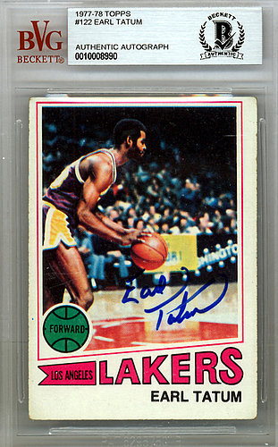 Earl Tatum Autographed Signed 1977 Topps Card 122 Los Angeles