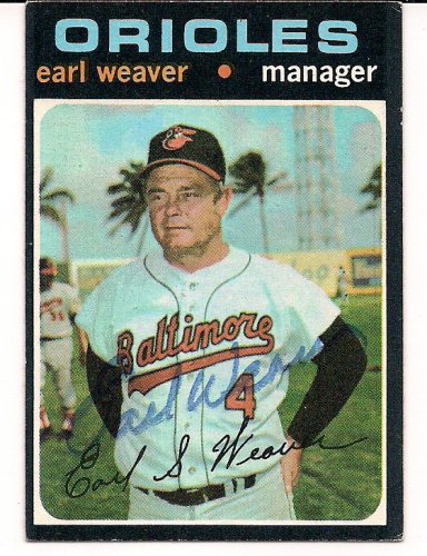 Earl Weaver Autographed Signed 1971 Topps Card - Autographs