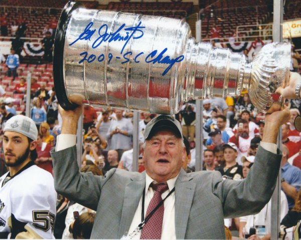 Ed Johnston Autographed Signed 8X10 Pittsburgh Penguins Photo - Main Line Autographs