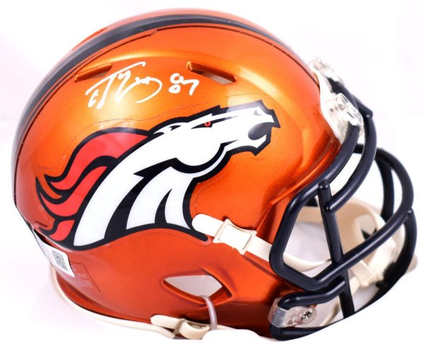 Denver Broncos Ed Mccaffrey Autographed Salute To Service Mini