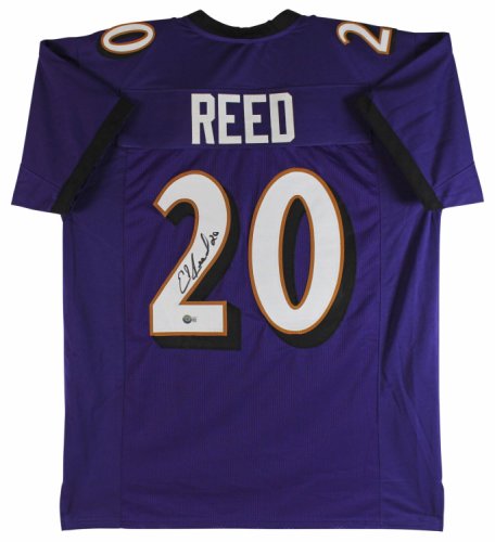 Ed Reed Autographed Signed Authentic Purple Pro Style Jersey Beckett Witnessed
