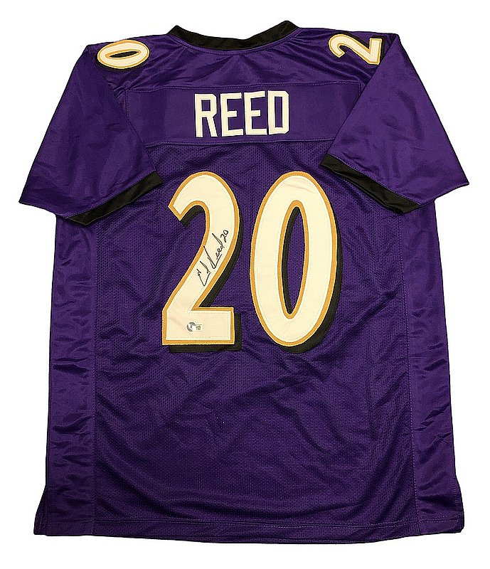 Ed Reed Autographed Signed Baltimore Ravens Custom Purple #20 Jersey - Beckett QR Authentic