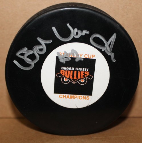 Ed Van Impe Philadelphia Flyers Broad Street Bullies Autographed Signed Puck
