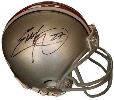 Eddie George Autographed Signed Ohio State Buckeyes Riddell Mini Helmet #27- Beckett Witnessed (Heisman)